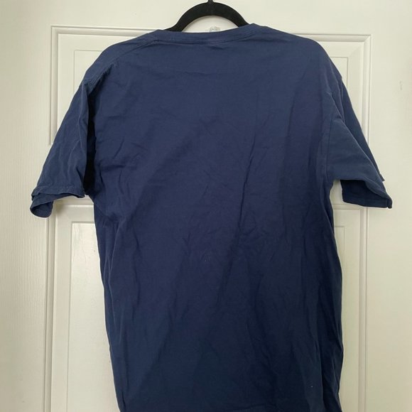 Navy Blue "Lucky" Cotton T-Shirt - Picture 2 of 2